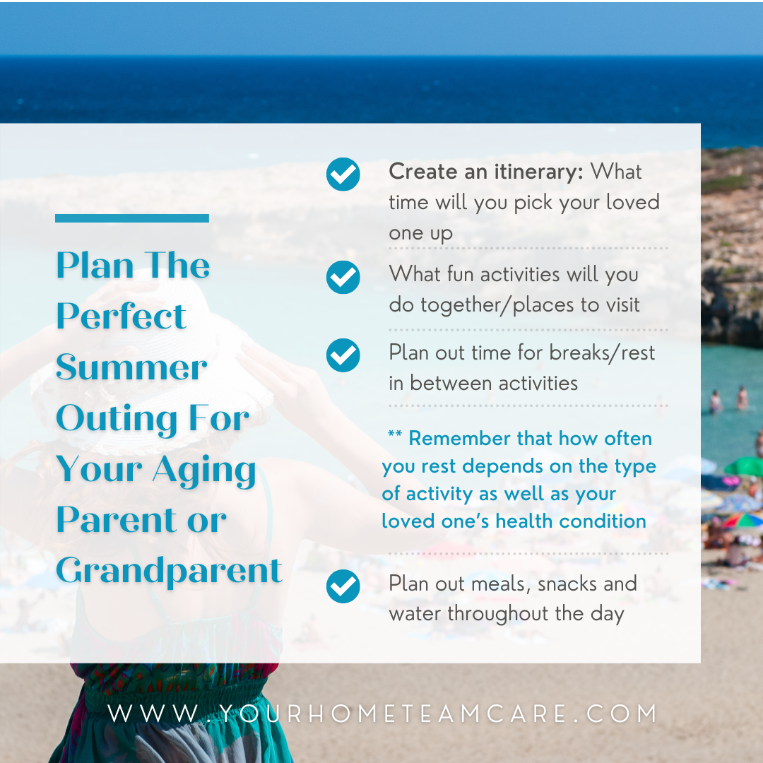 Caring for elderly parents - Plan the perfect summer outing for your aging parent or grand parent