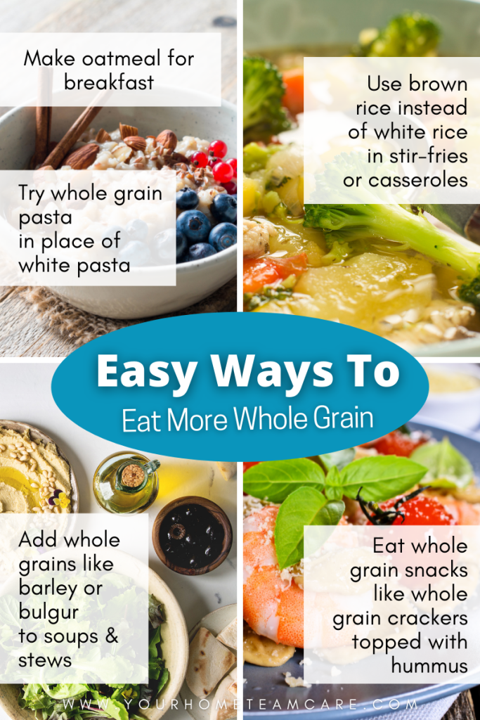 easy ways to eat whole grain - healthy eating for seniors