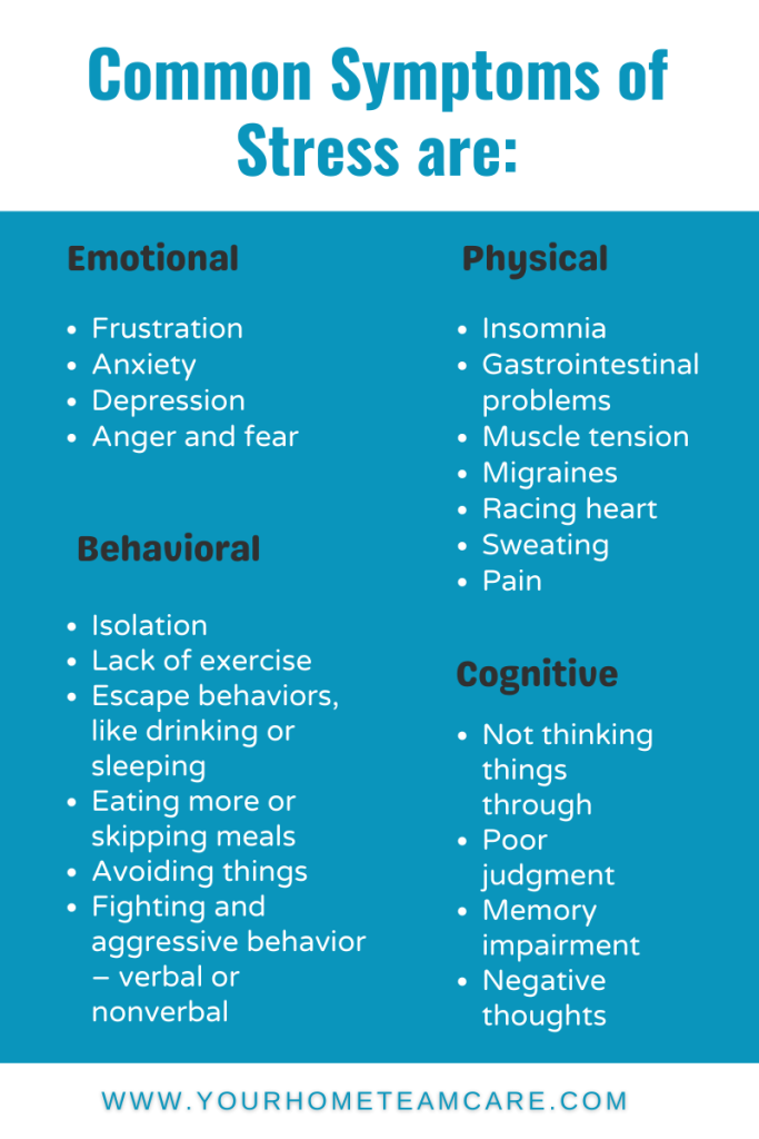 common symptoms of stress